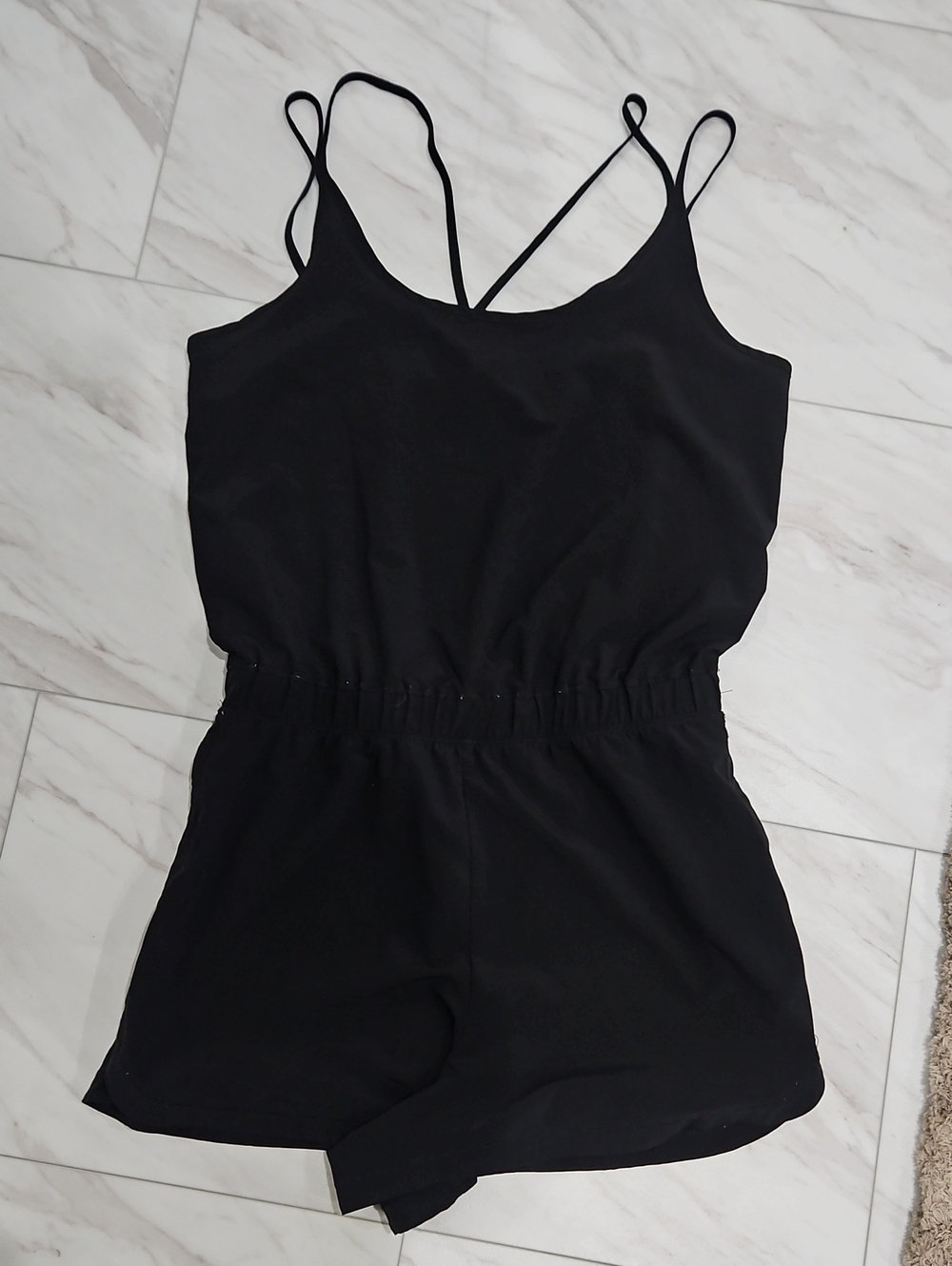 Black Lightweight Romper